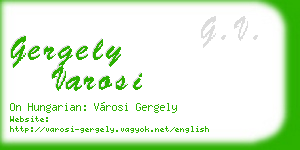 gergely varosi business card