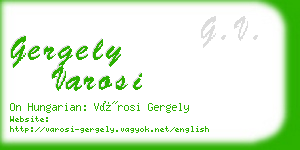 gergely varosi business card